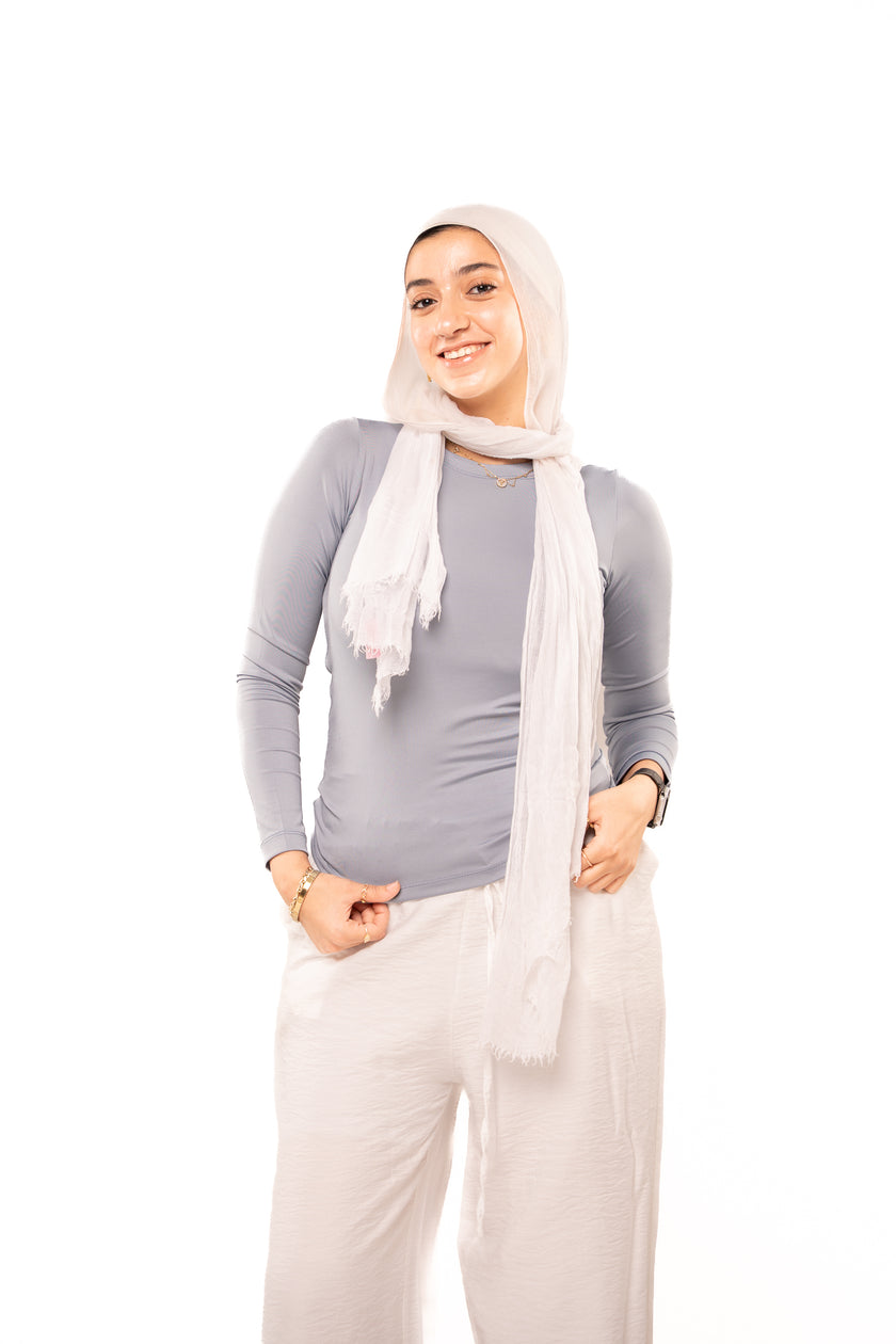 Iron Grey Long Sleeve Top