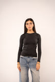 Ink Black Long Sleeve Top