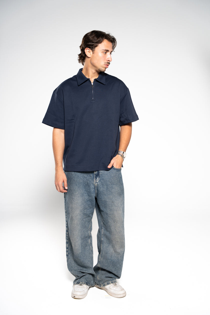 Absolute Zero Zip Up Polo