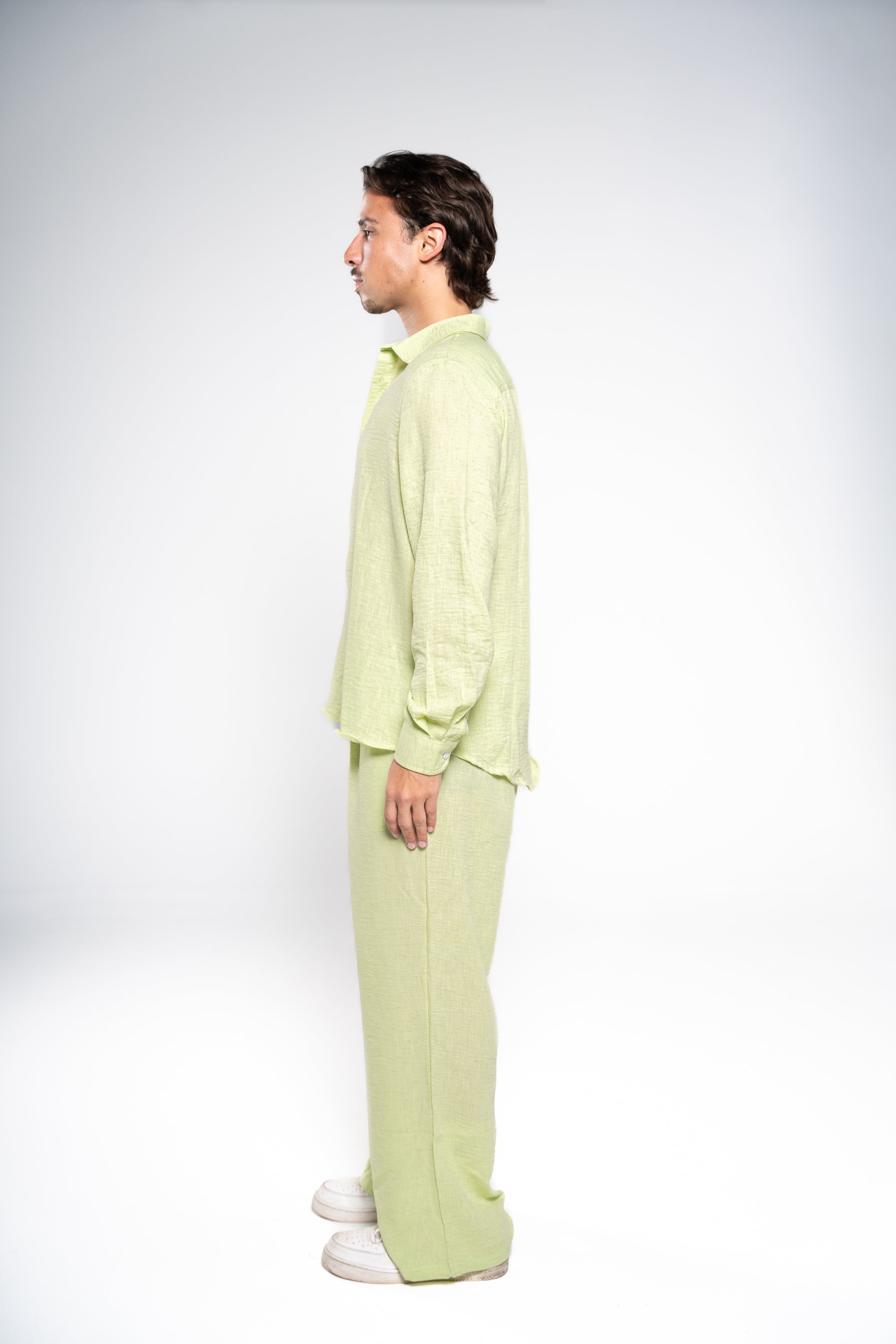 Iguana Green Linen Shirt