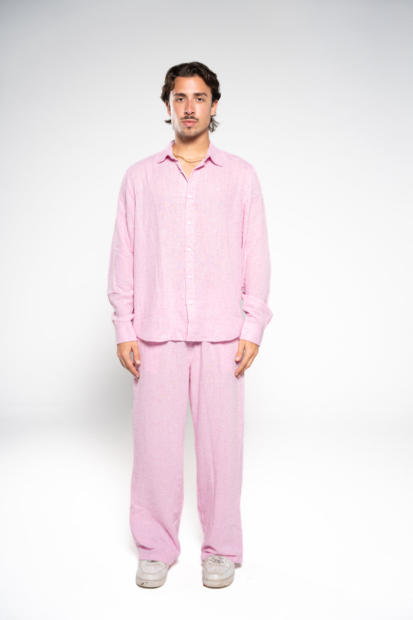 Ballet Pink Linen Pants