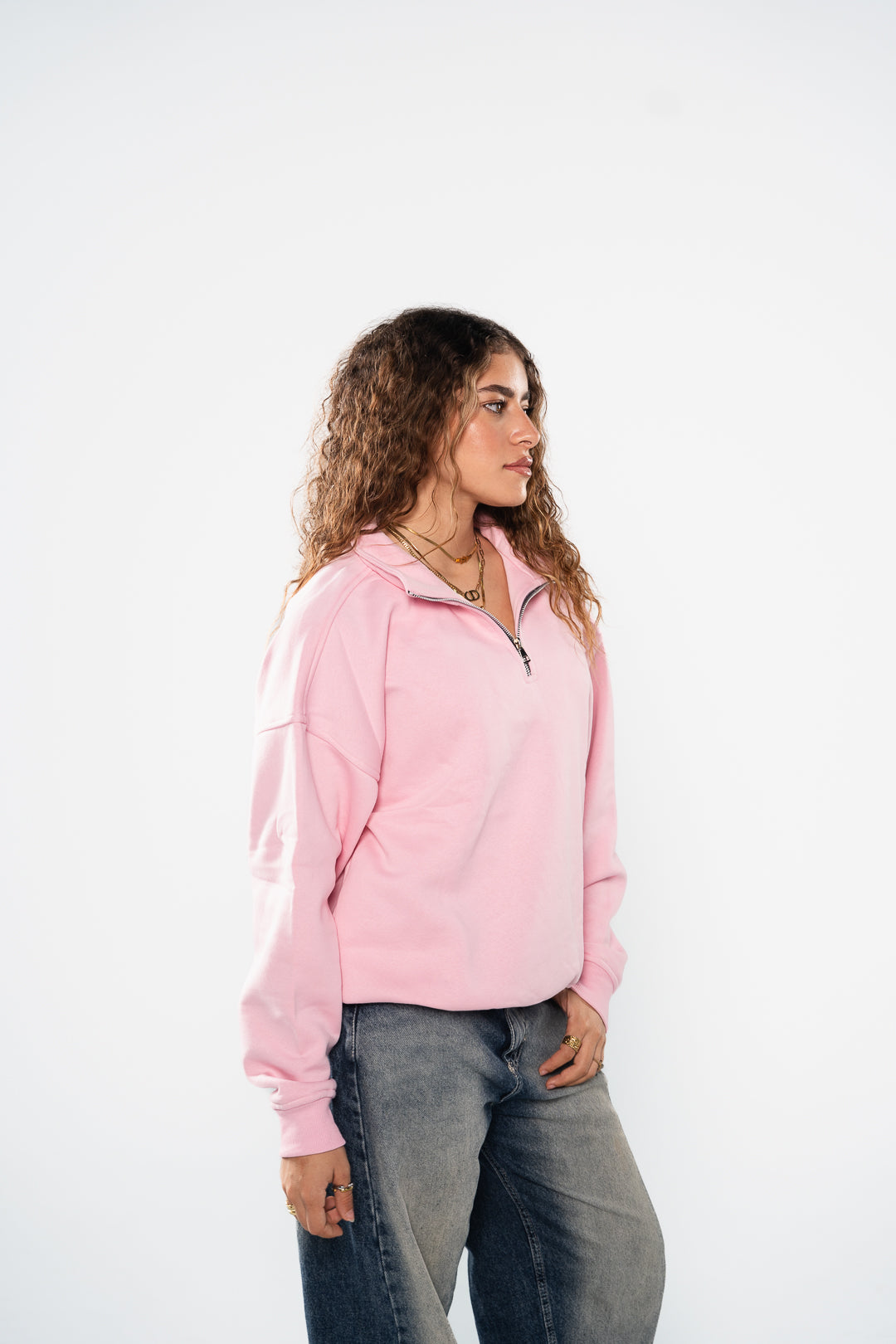 Ballet Pink Quarter-Zipper