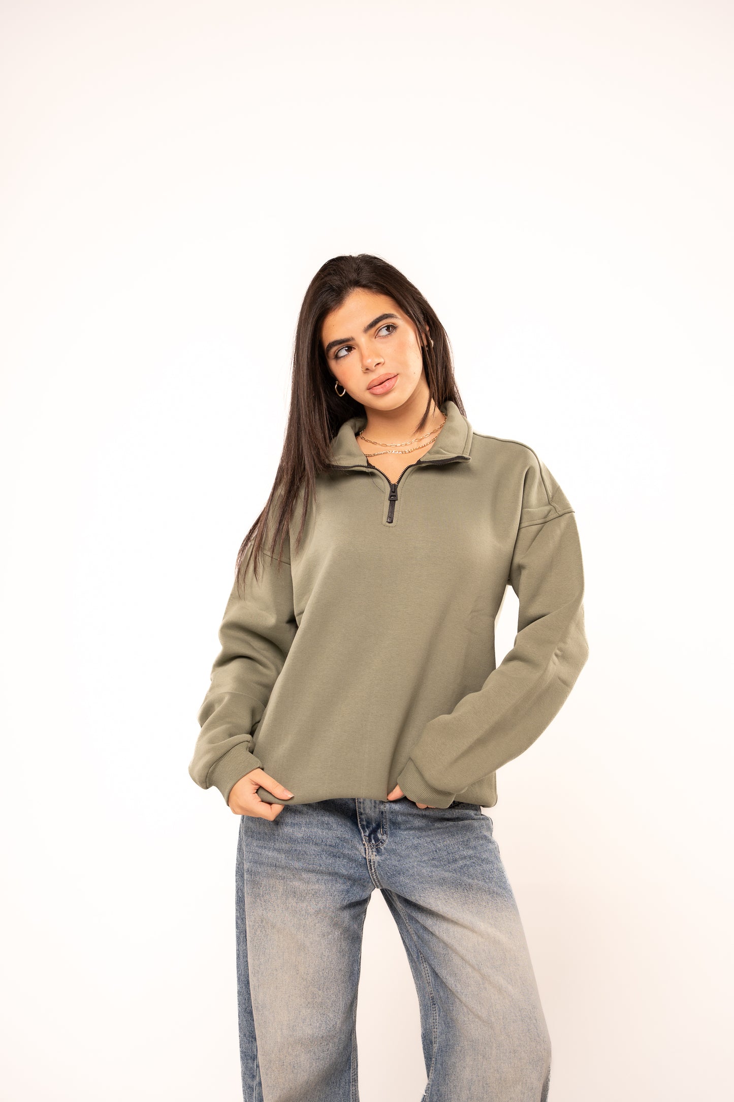 Forest Olive Quarter-Zip