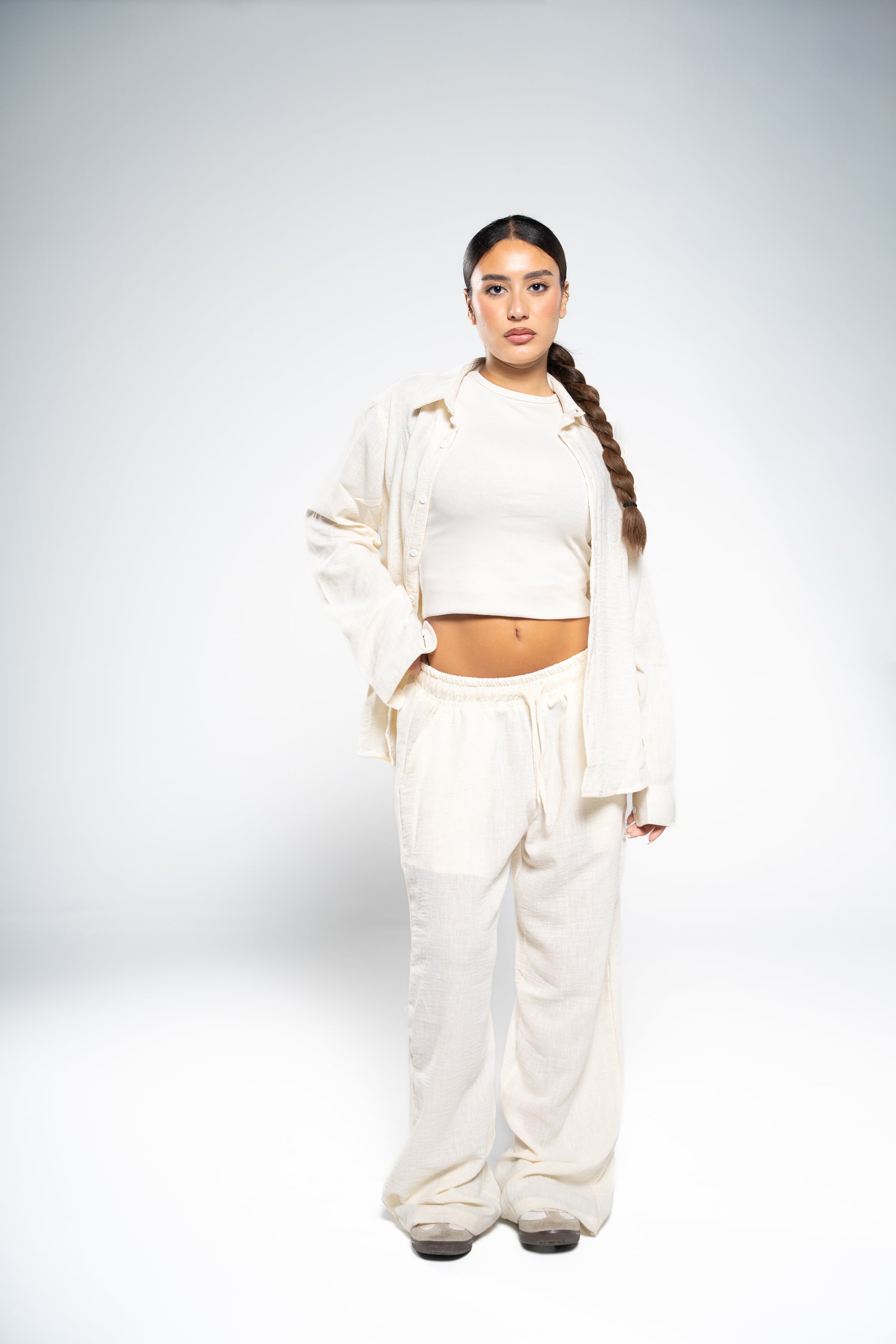 Off White Linen Pants