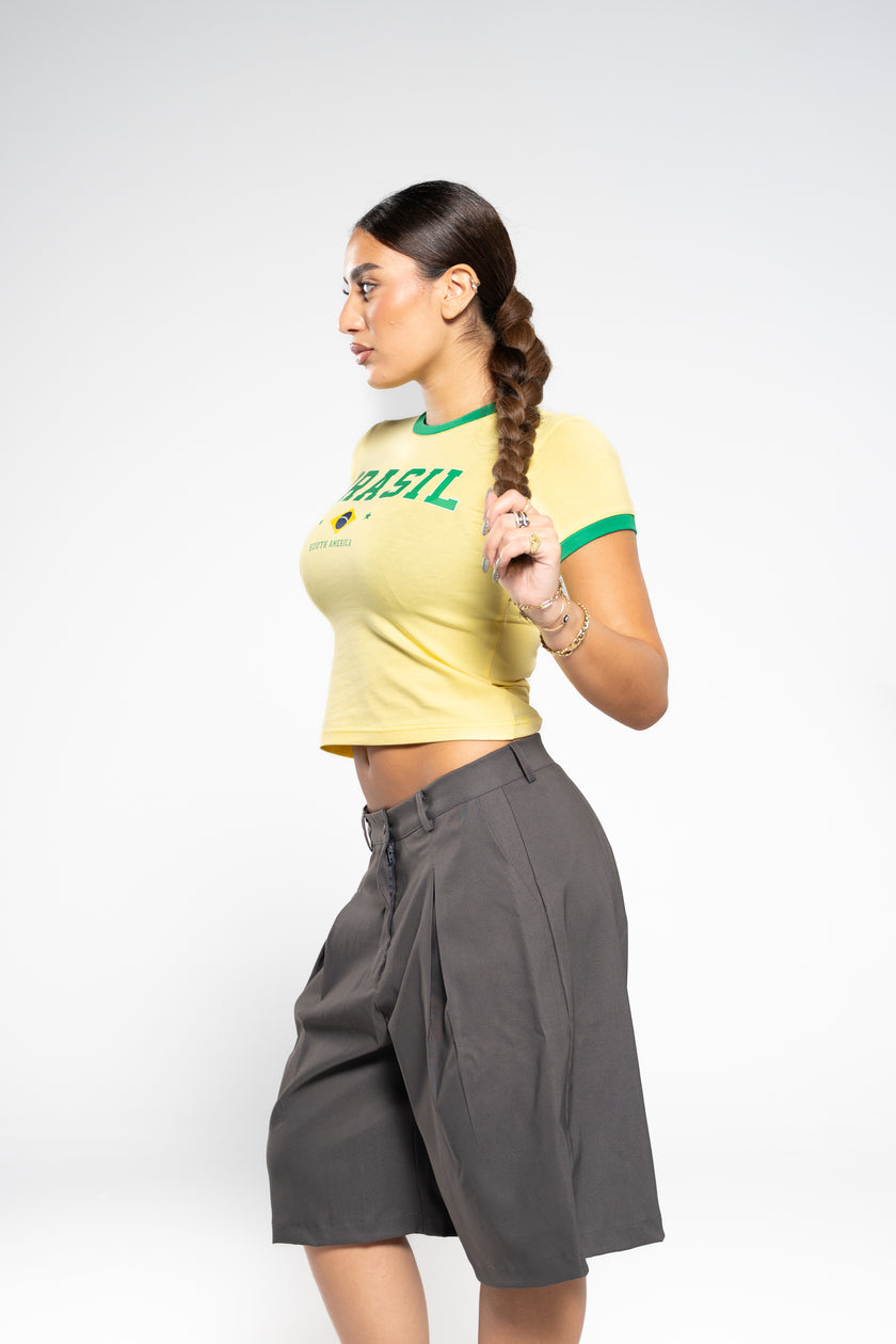 Brasil Yellow Baby Tee