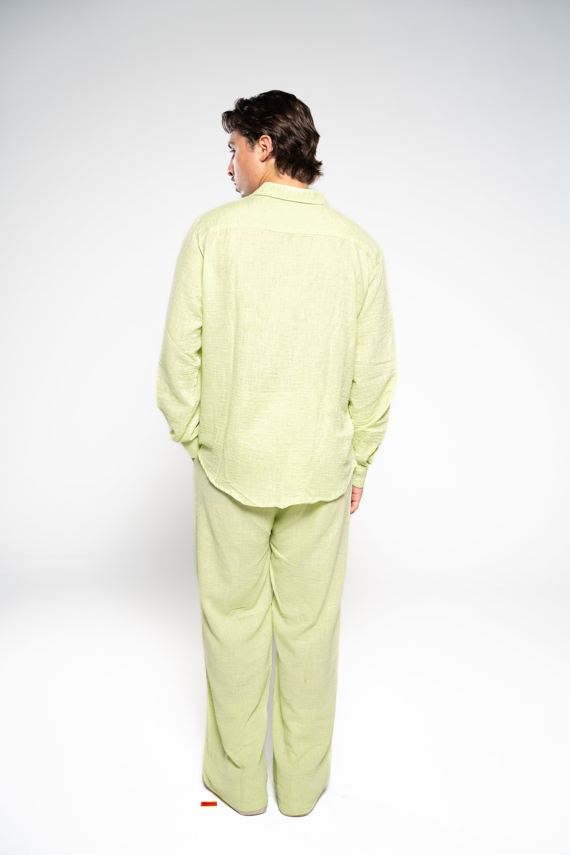 Iguana Green Linen Pants