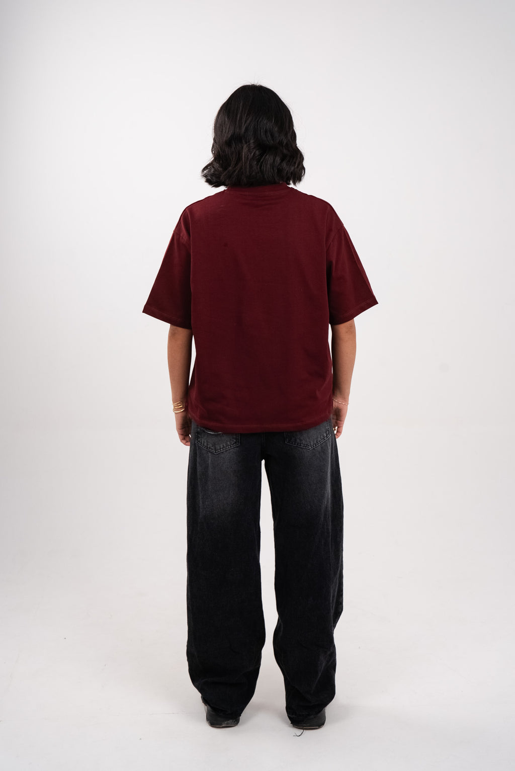 Deep Burgundy Boxy T-Shirt