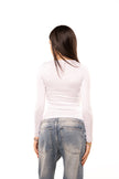 Ice White Long Sleeve Top