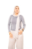 Iron Grey Long Sleeve Top