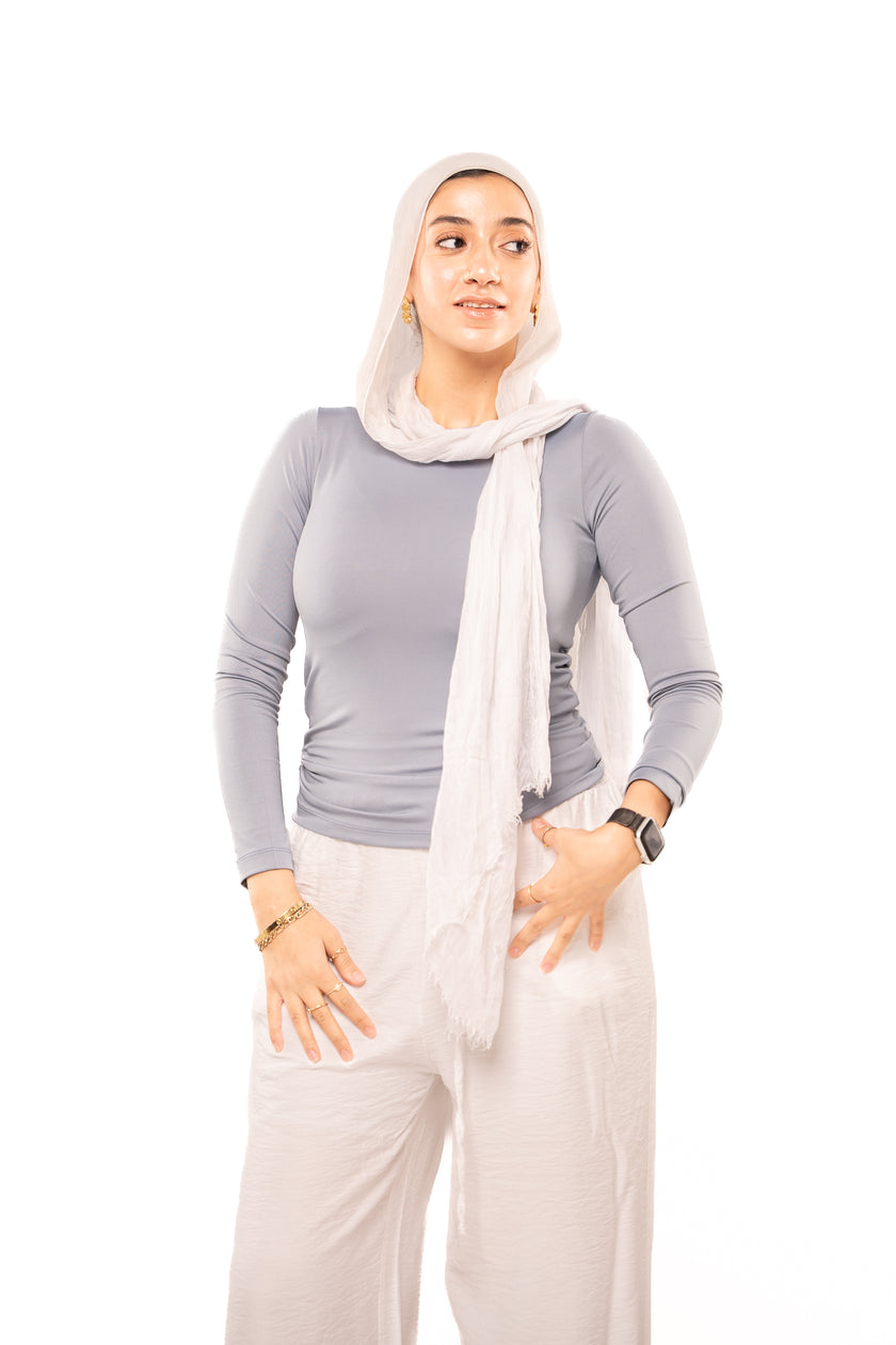 Iron Grey Long Sleeve Top