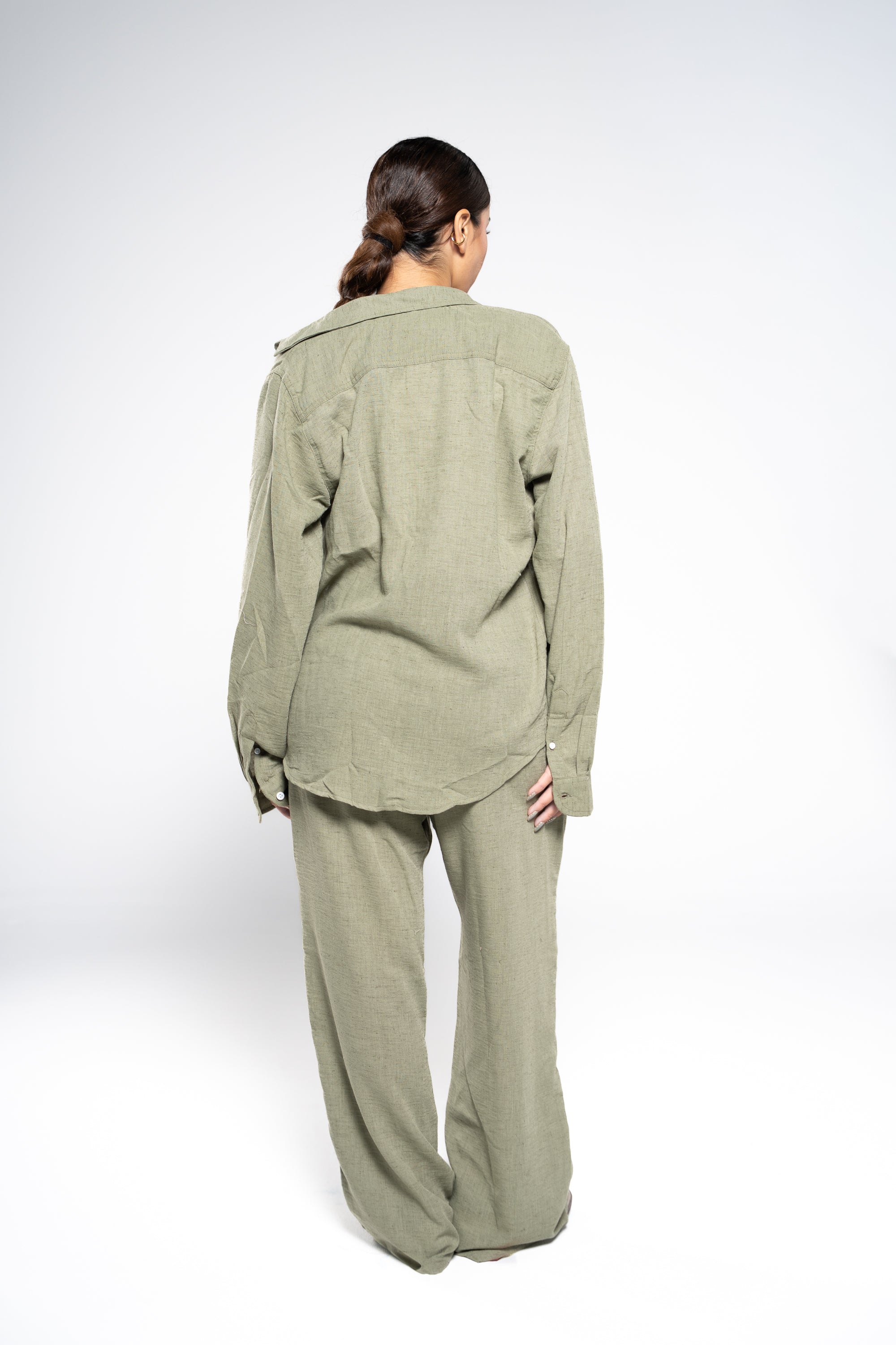 Forest Green Linen Shirt