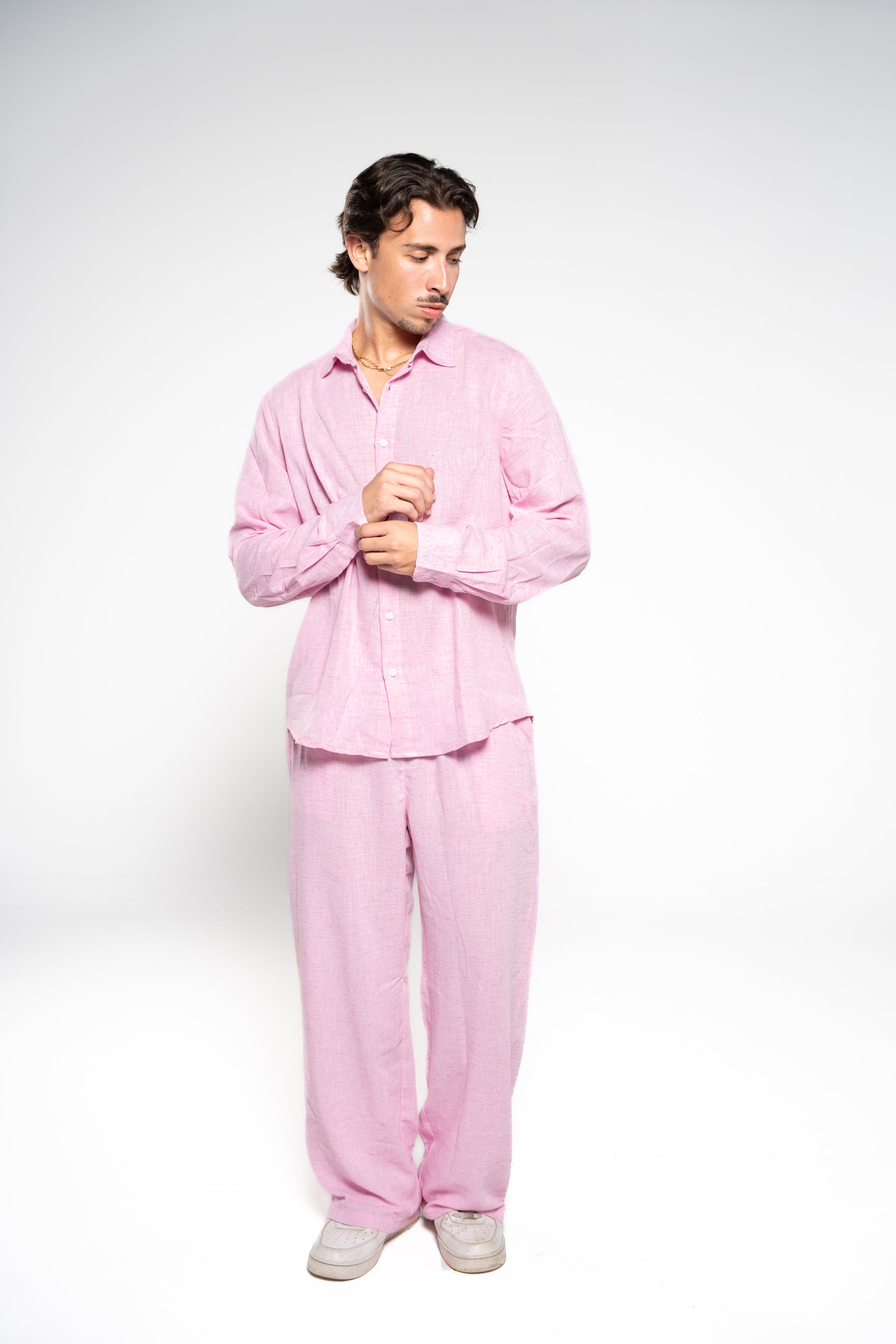Ballet Pink Linen Shirt