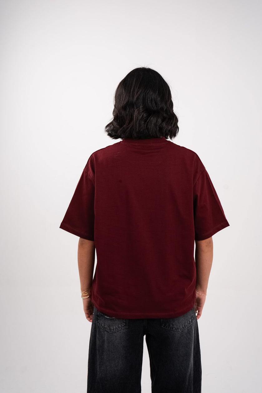 Deep Burgundy Boxy T-Shirt