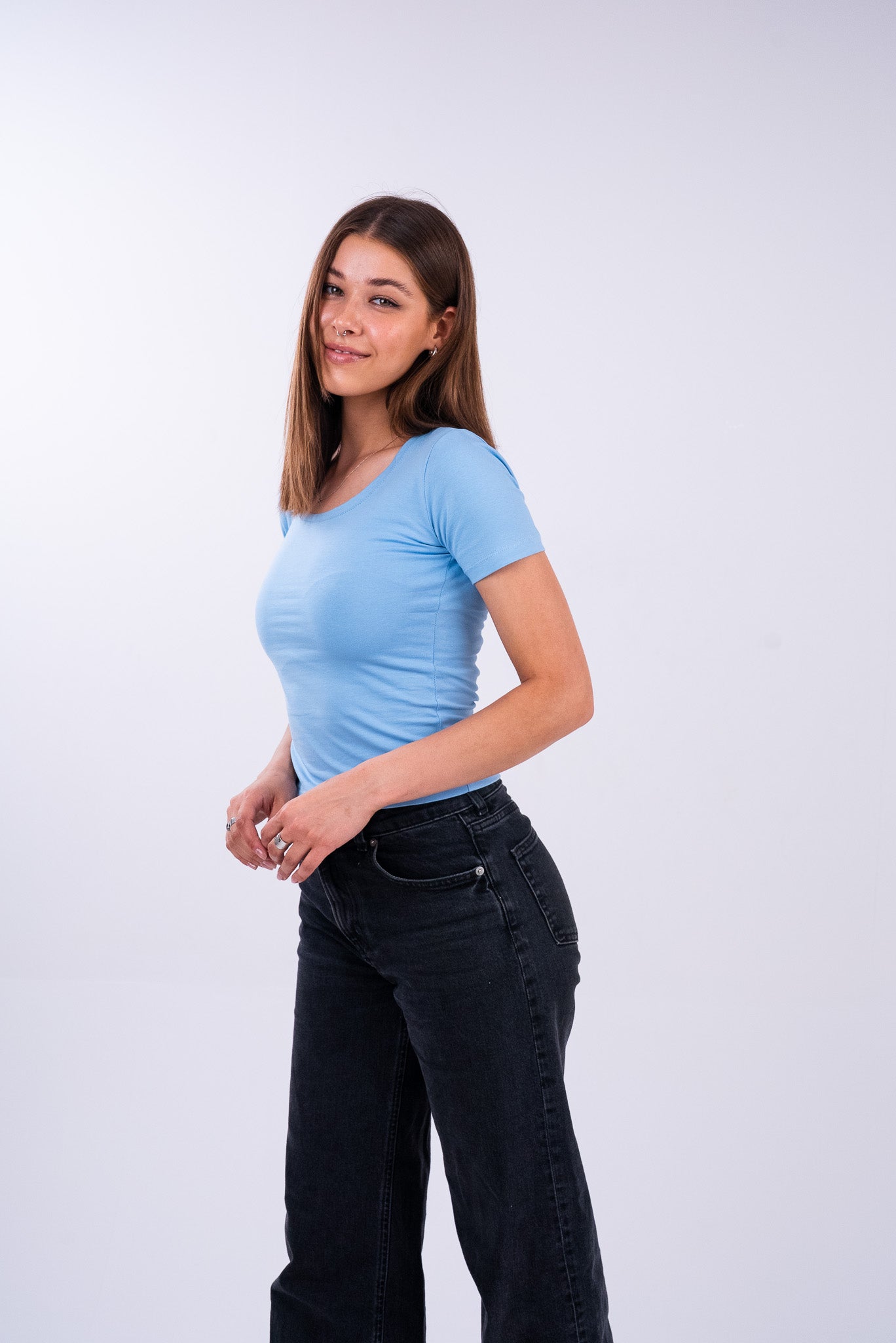 Jordy Blue U-Shaped Top