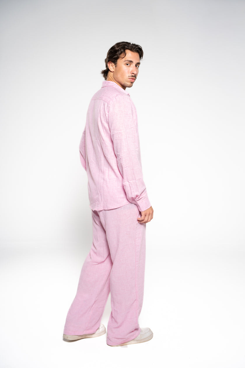 Ballet Pink Linen Pants