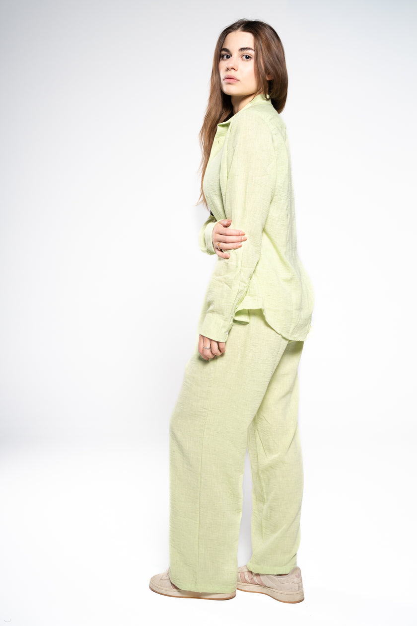 Iguana Green Linen Pants
