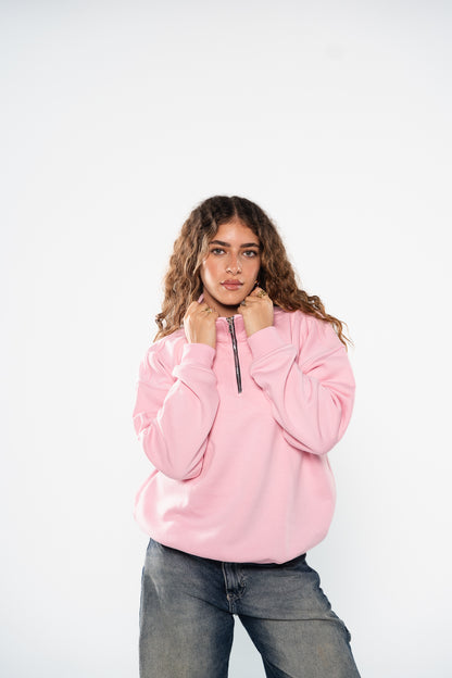 Ballet Pink Quarter-Zipper