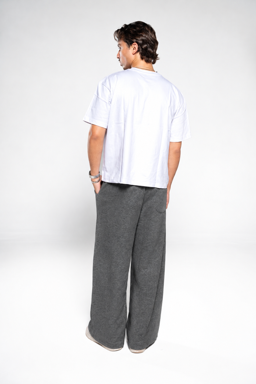 Iron Grey Wide-Leg SweatPants