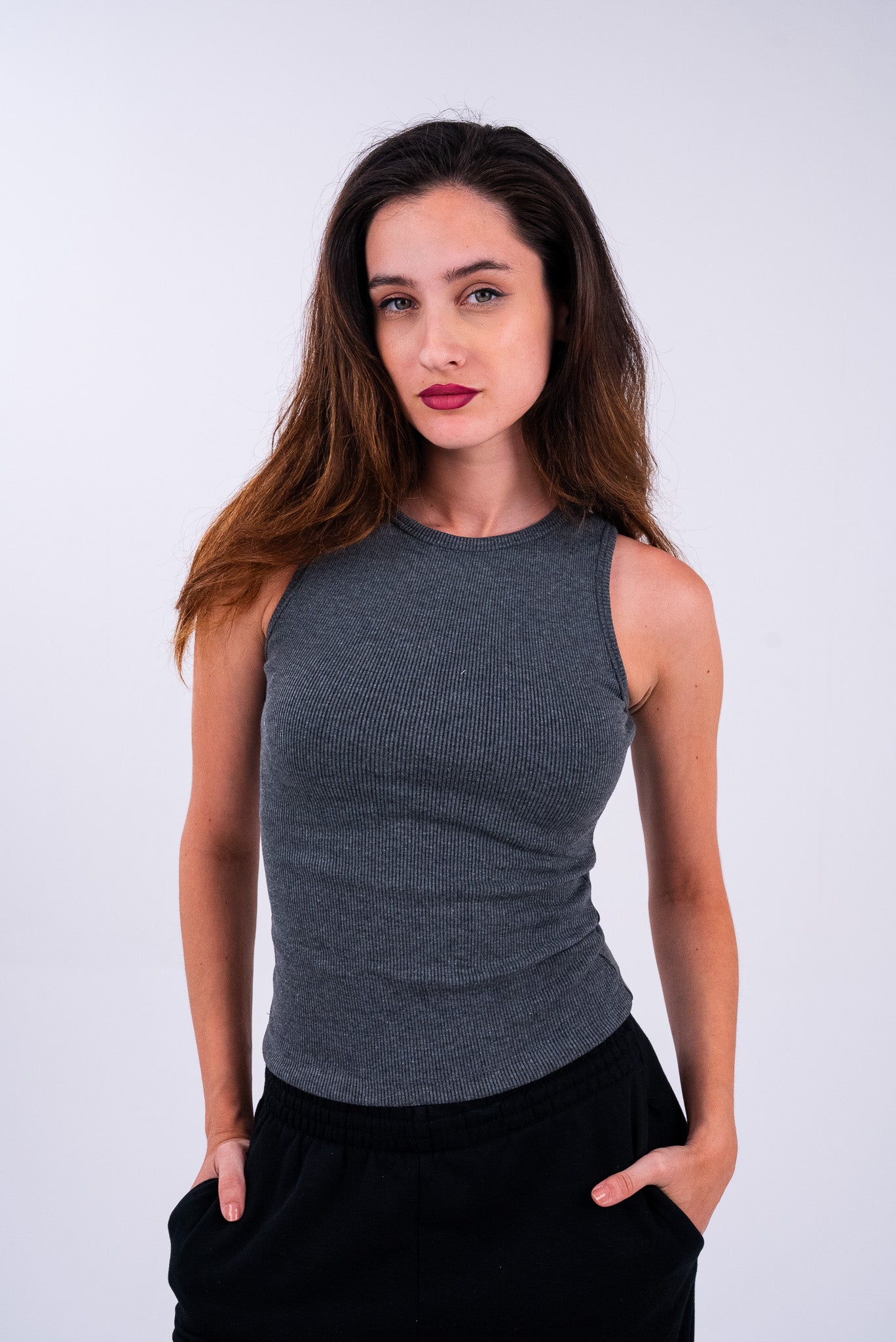 Dim Gray Tank Top