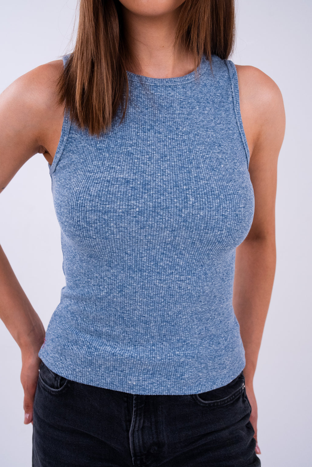 Washed Sky Blue Tank Top