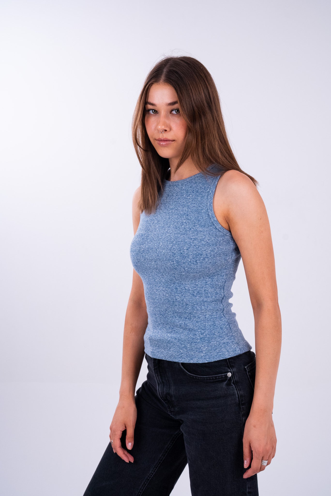 Washed Sky Blue Tank Top