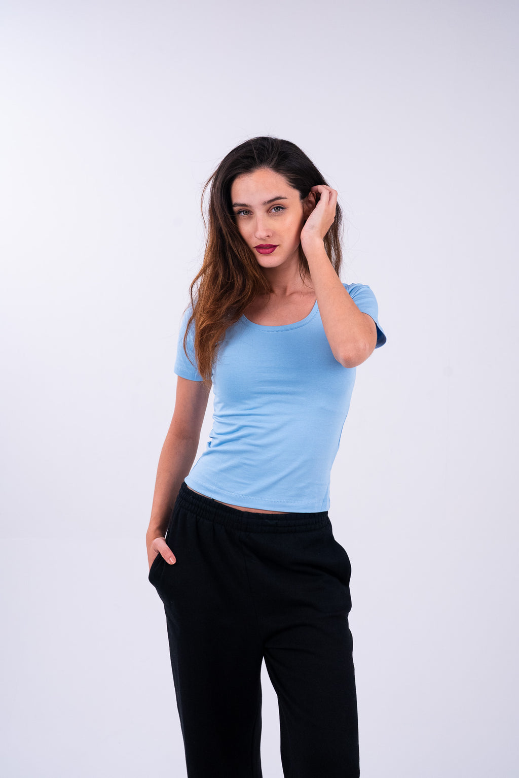 Jordy Blue U-Shaped Top