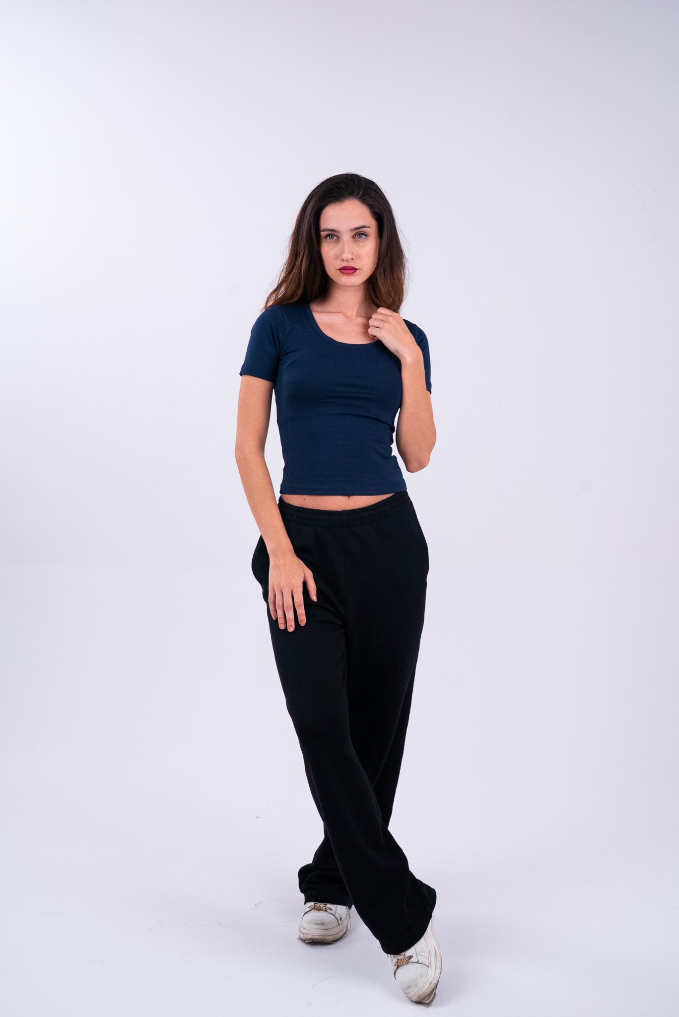 Oxford Blue U-Shaped Top