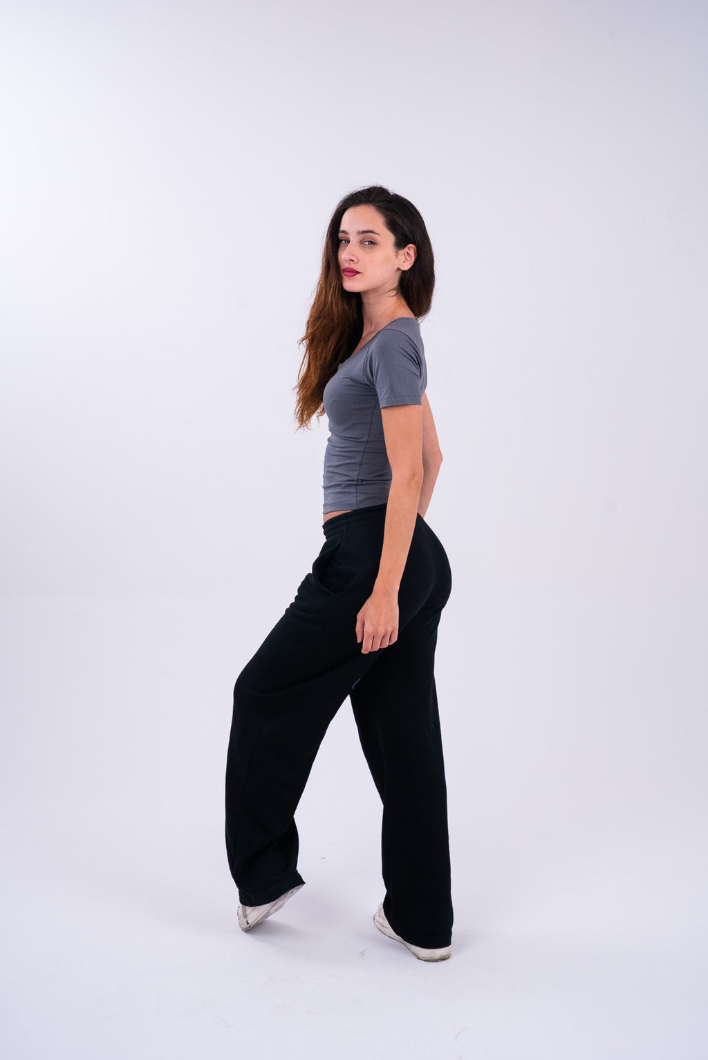 Dim Gray U-Shaped Top