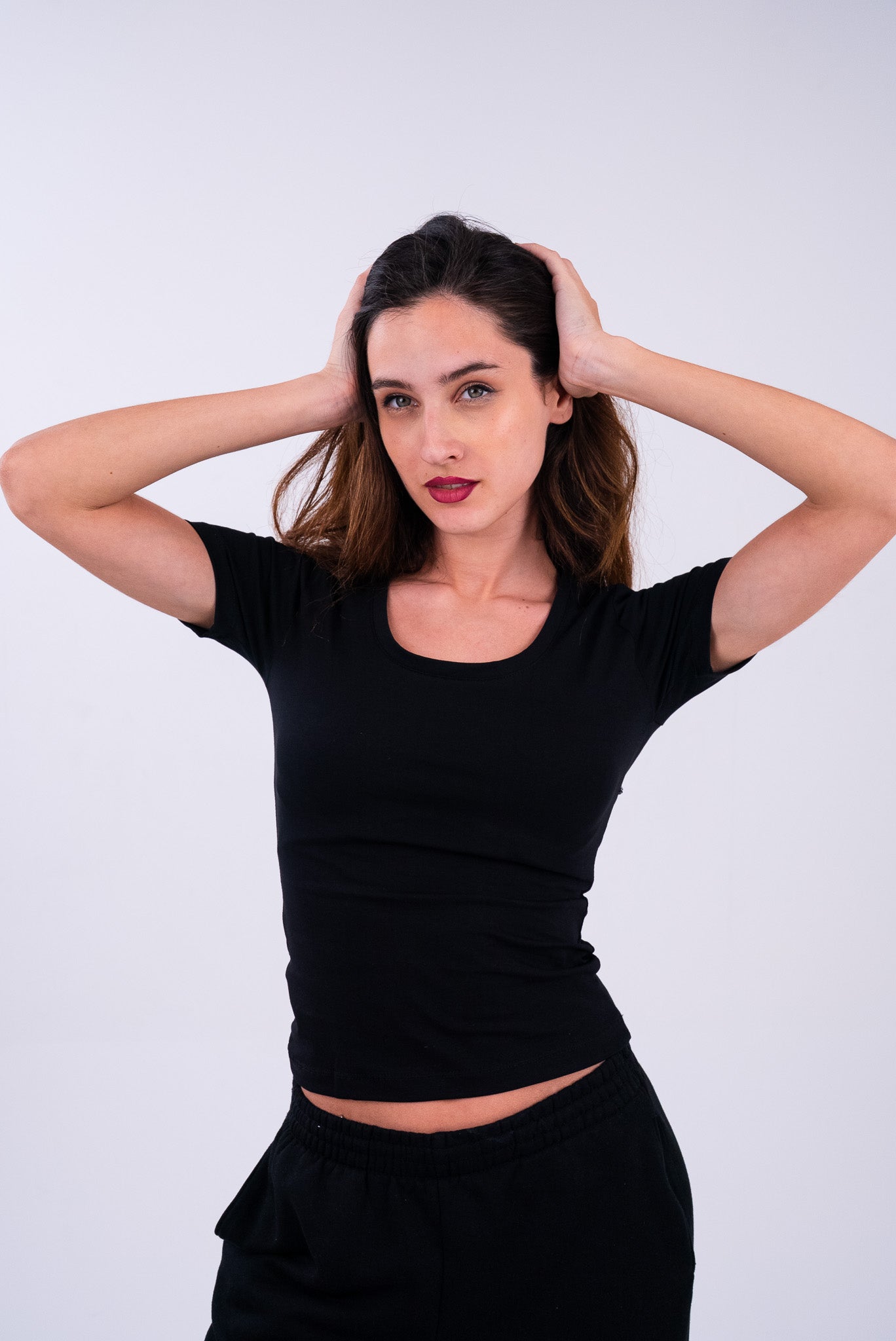 Midnight Black U-Shaped Top