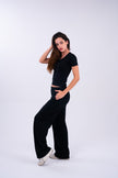 Midnight Black U-Shaped Top