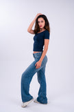 Oxford Blue U-Shaped Top