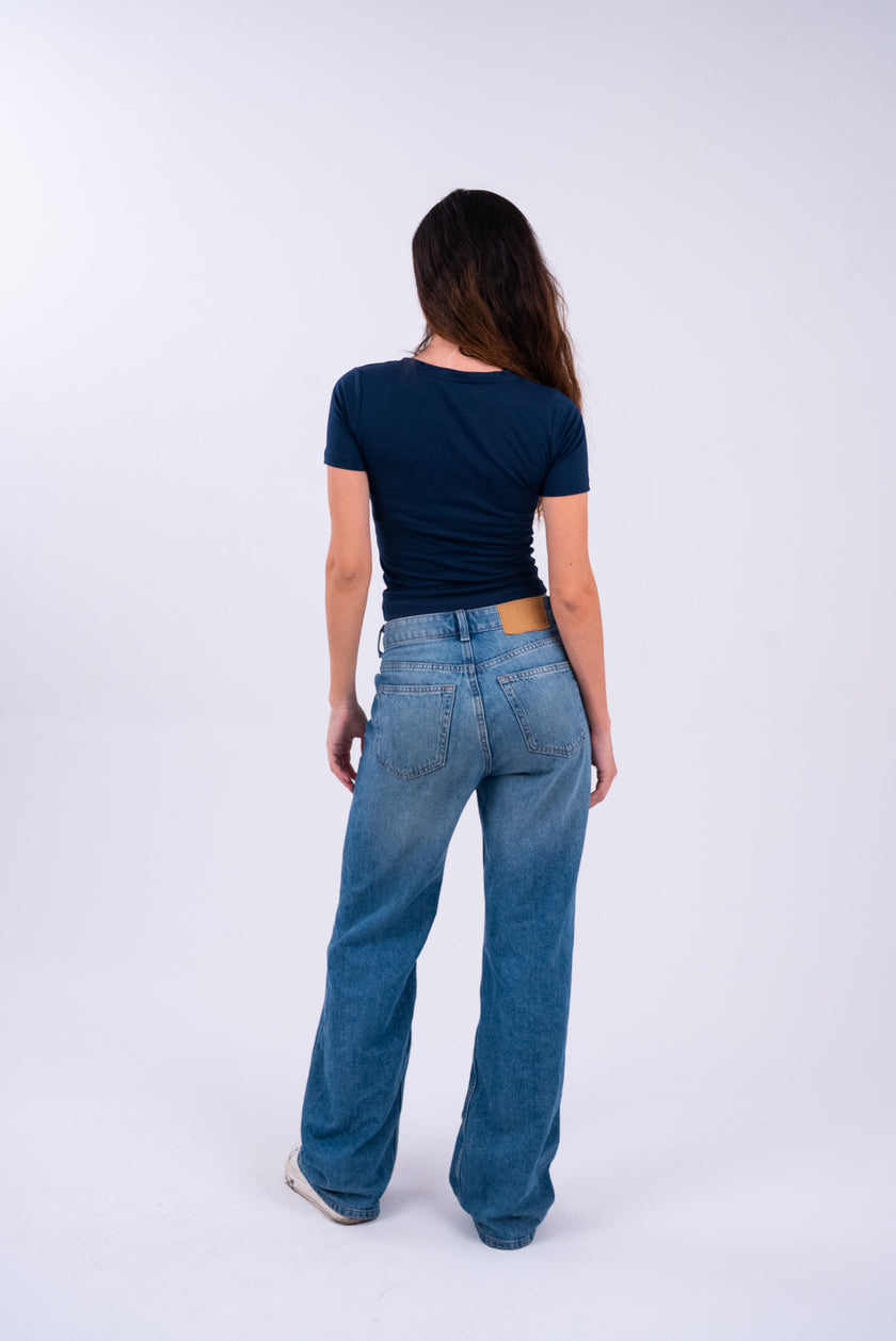 Oxford Blue U-Shaped Top