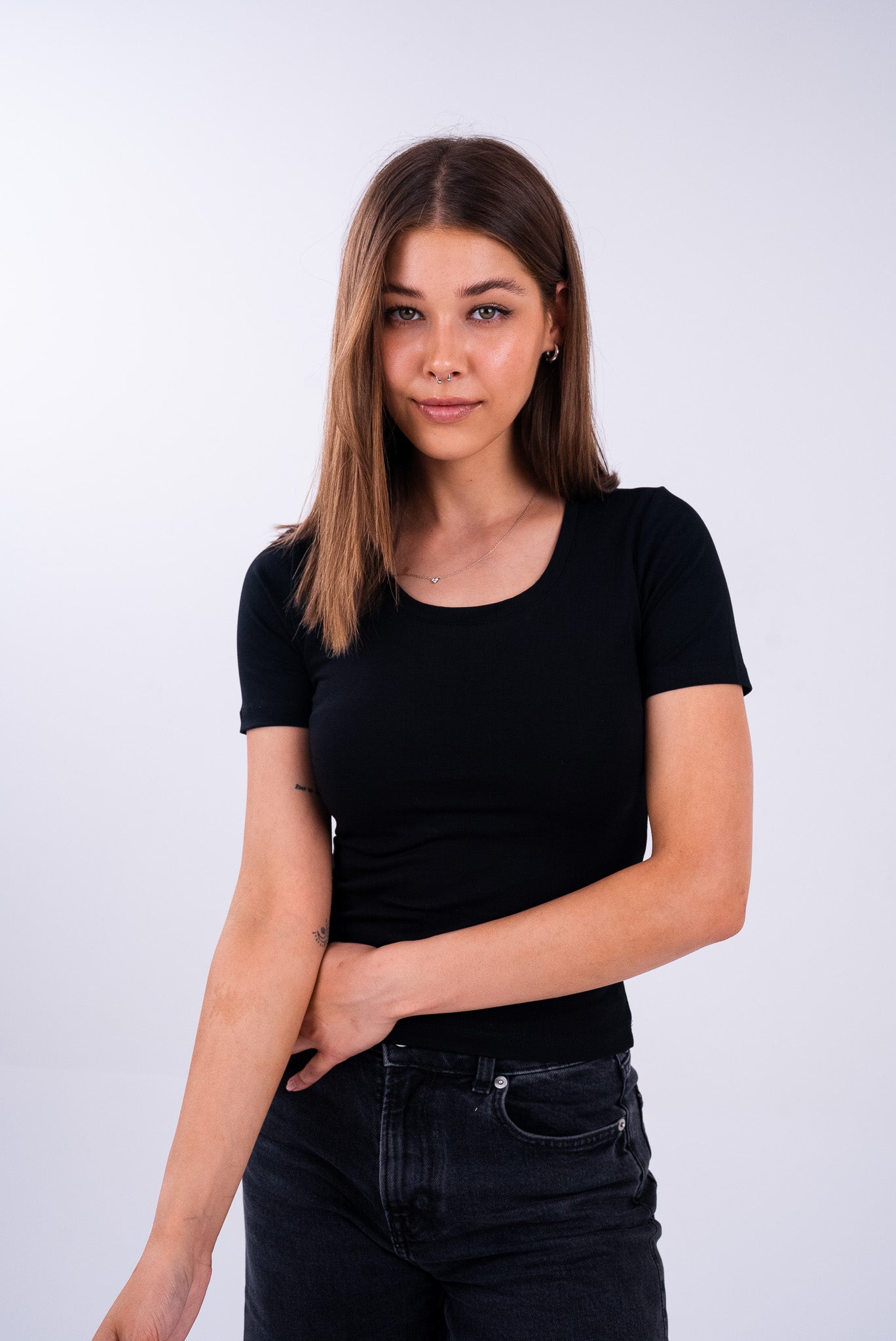 Midnight Black U-Shaped Top