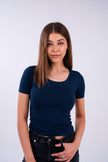 Oxford Blue U-Shaped Top