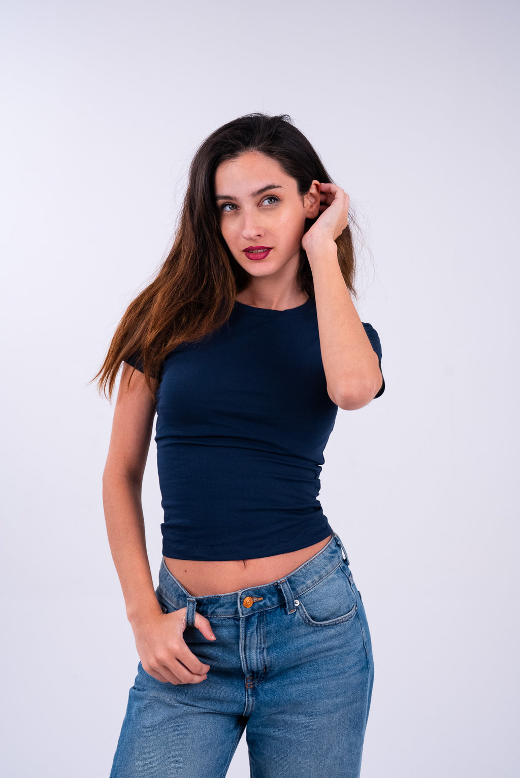 Oxford Blue Basic Top