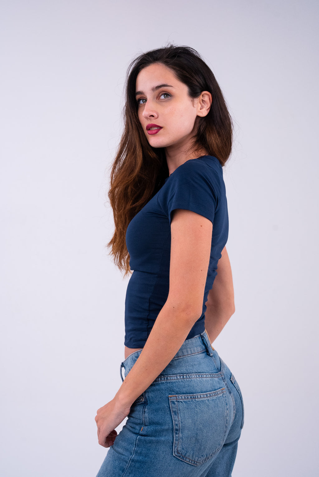 Oxford Blue Basic Top