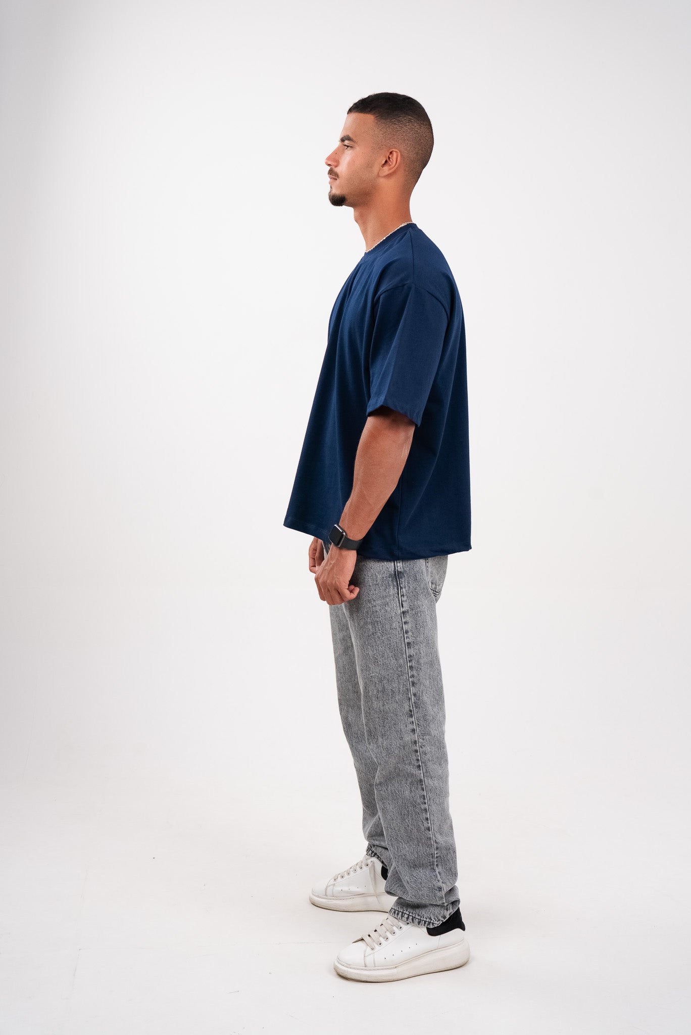 Navy Blue Boxy T-Shirt
