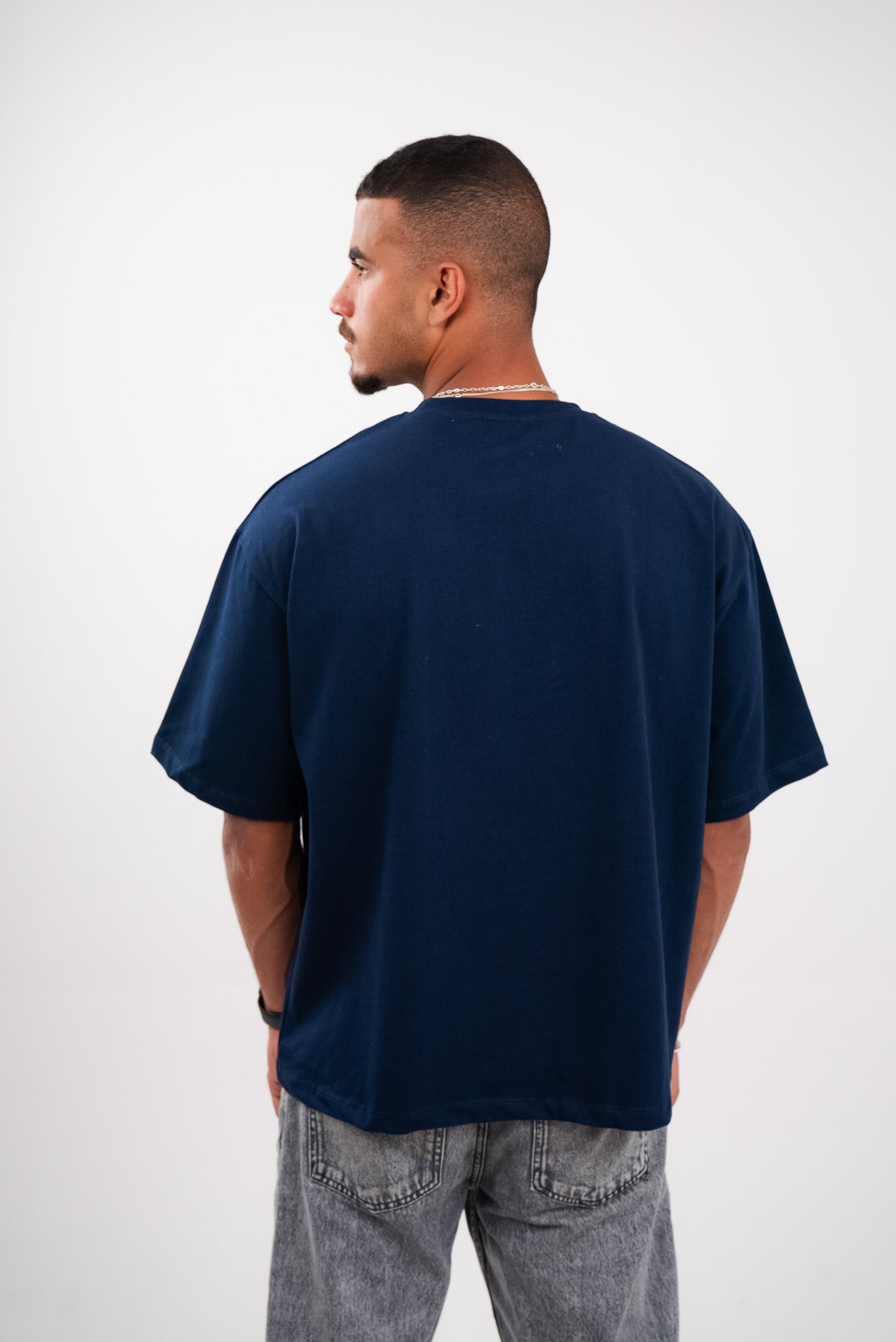 Navy Blue Boxy T-Shirt