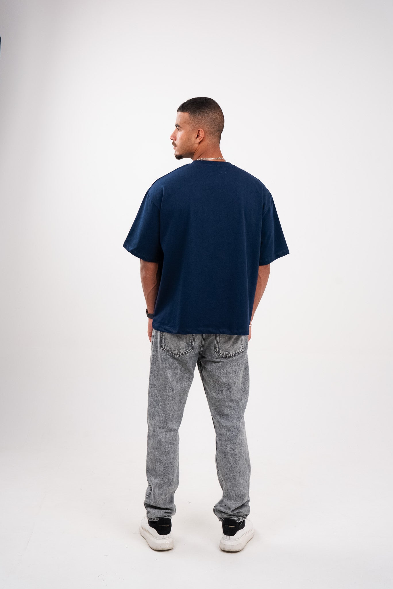 Navy Blue Boxy T-Shirt