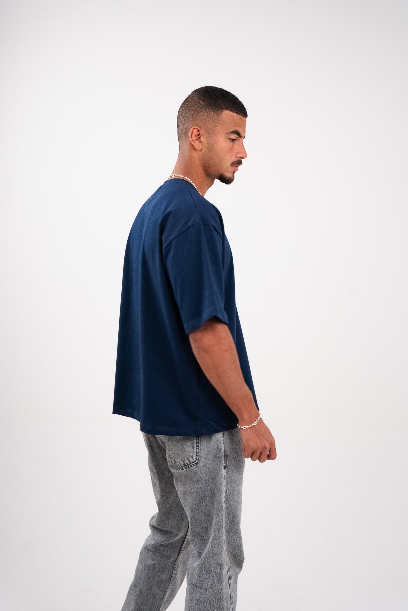 Navy Blue Boxy T-Shirt