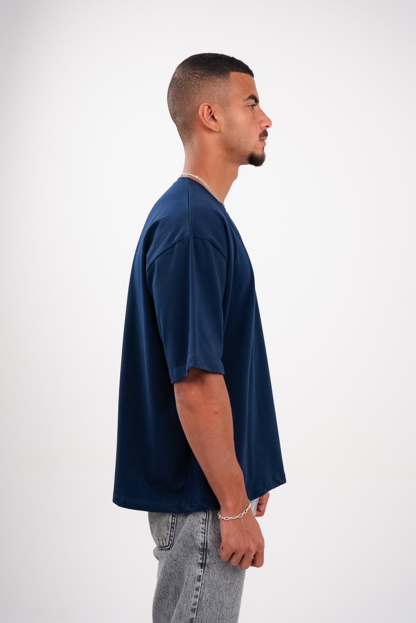 Navy Blue Boxy T-Shirt