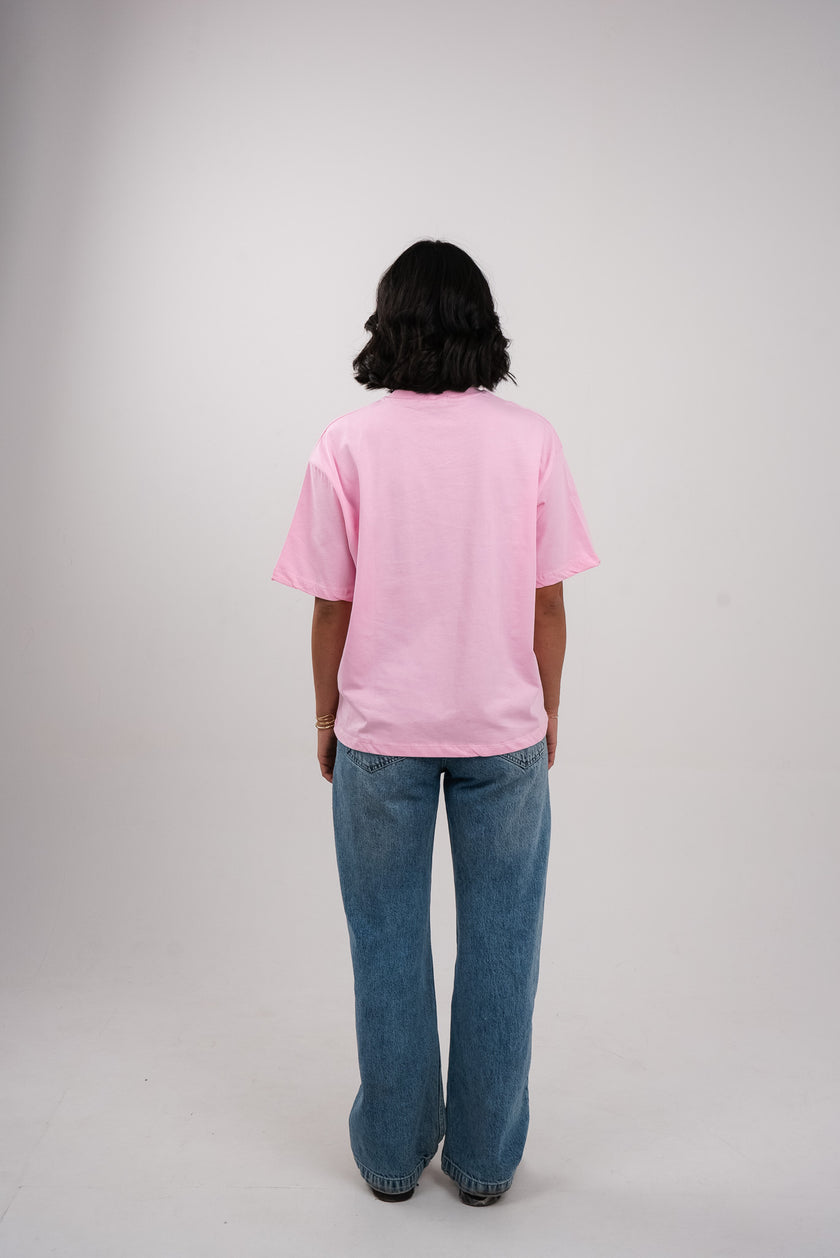 BubbleGum Pink Boxy T-Shirt