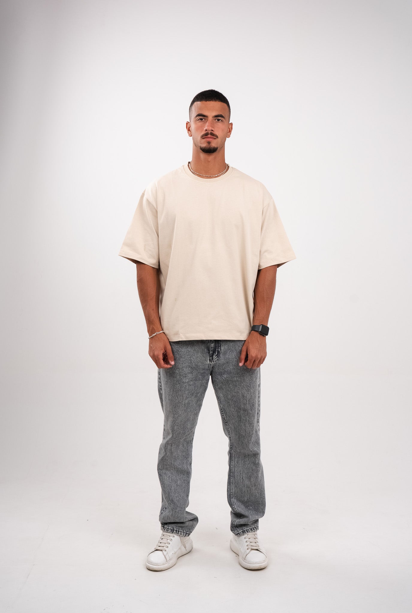 Beige Tan Boxy T-Shirt