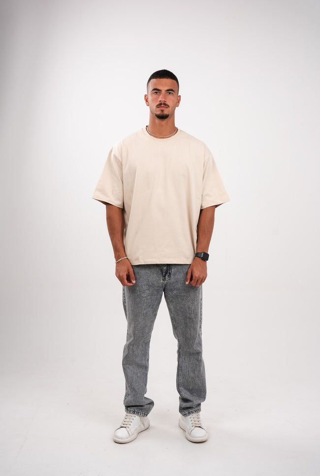 Beige Tan Boxy T-Shirt