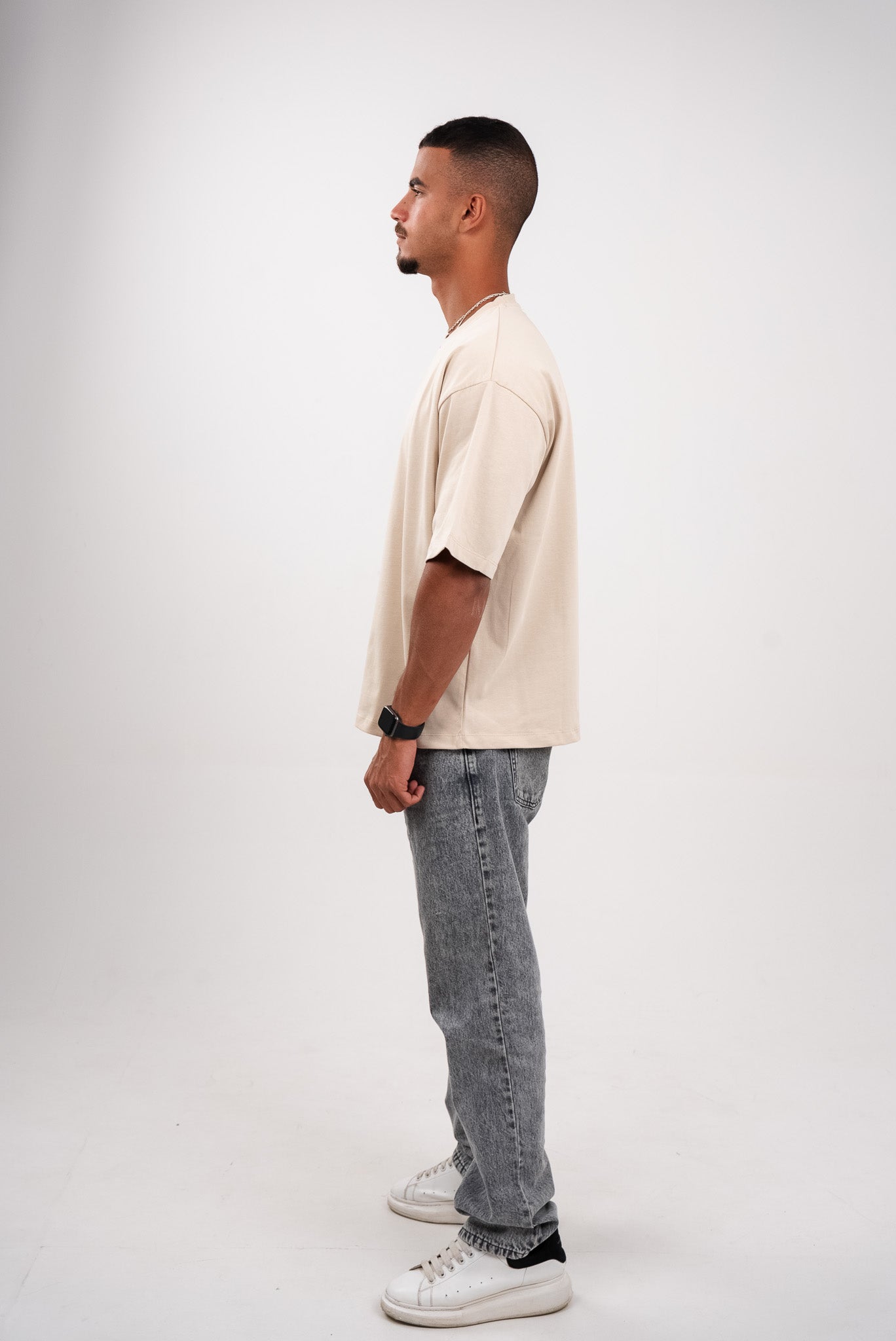 Beige Tan Boxy T-Shirt