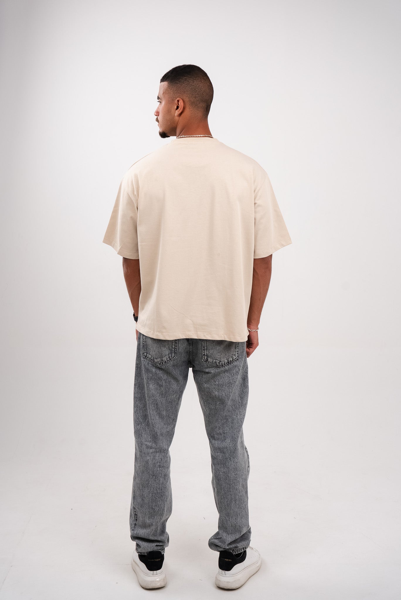 Beige Tan Boxy T-Shirt