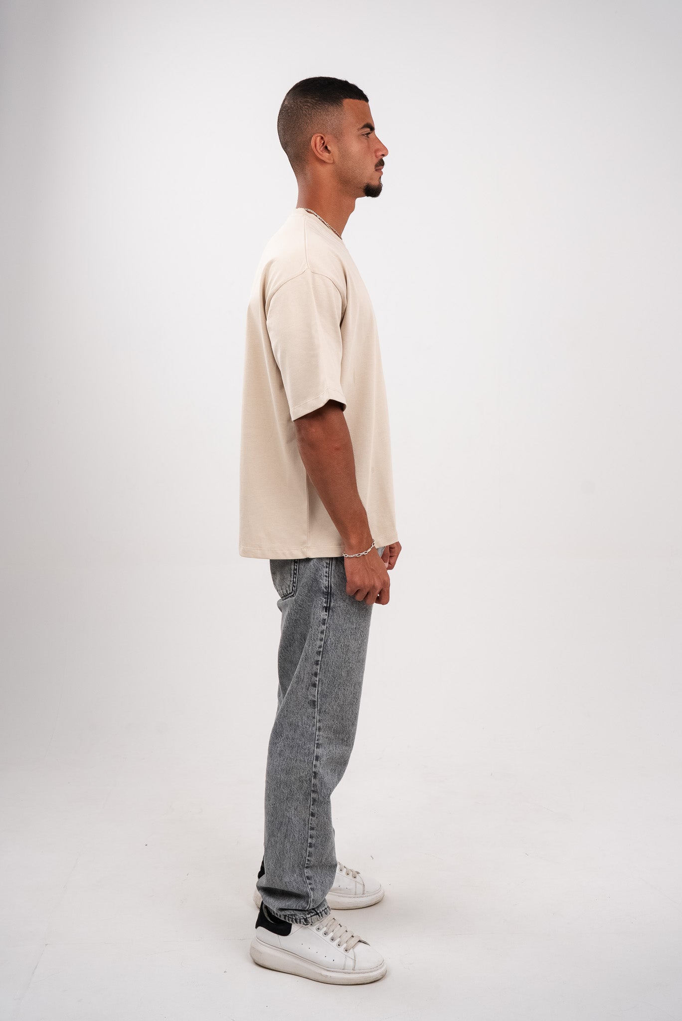 Beige Tan Boxy T-Shirt