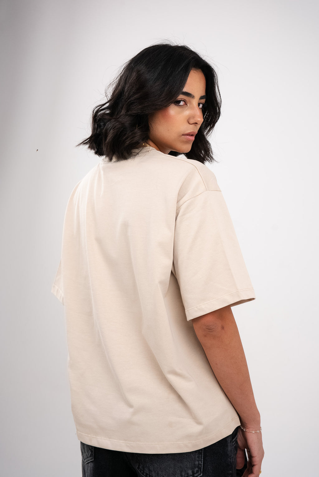 Beige Tan Boxy T-Shirt