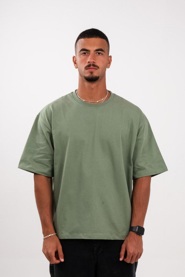 Olive Green Boxy T-Shirt