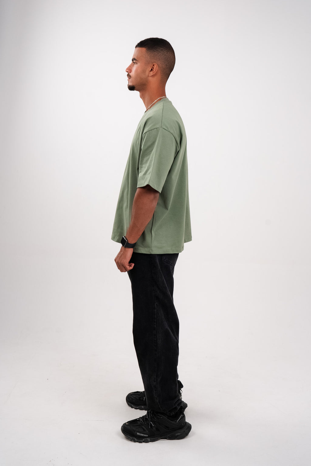 Olive Green Boxy T-Shirt